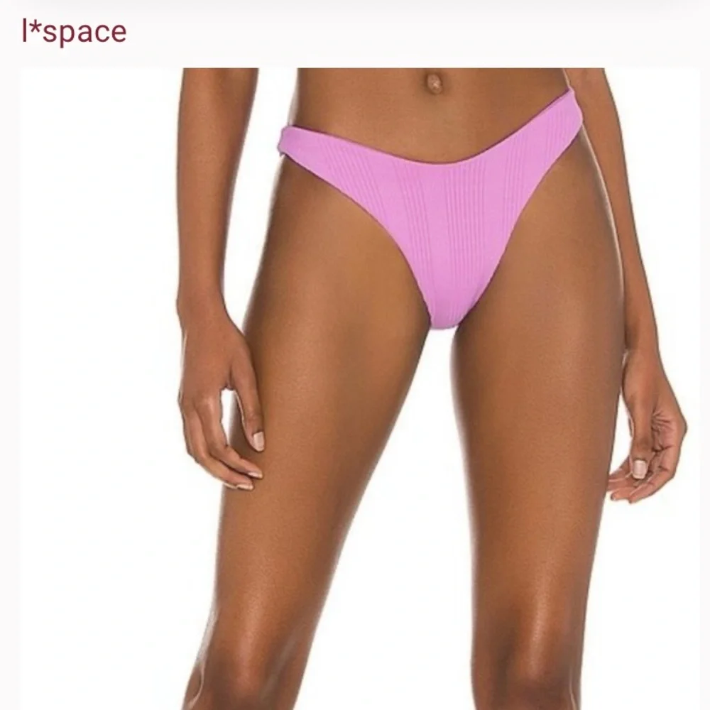 NWT L*Space Swimwear Cabana Bikini Bottom Bitsy Cut in Rosebud